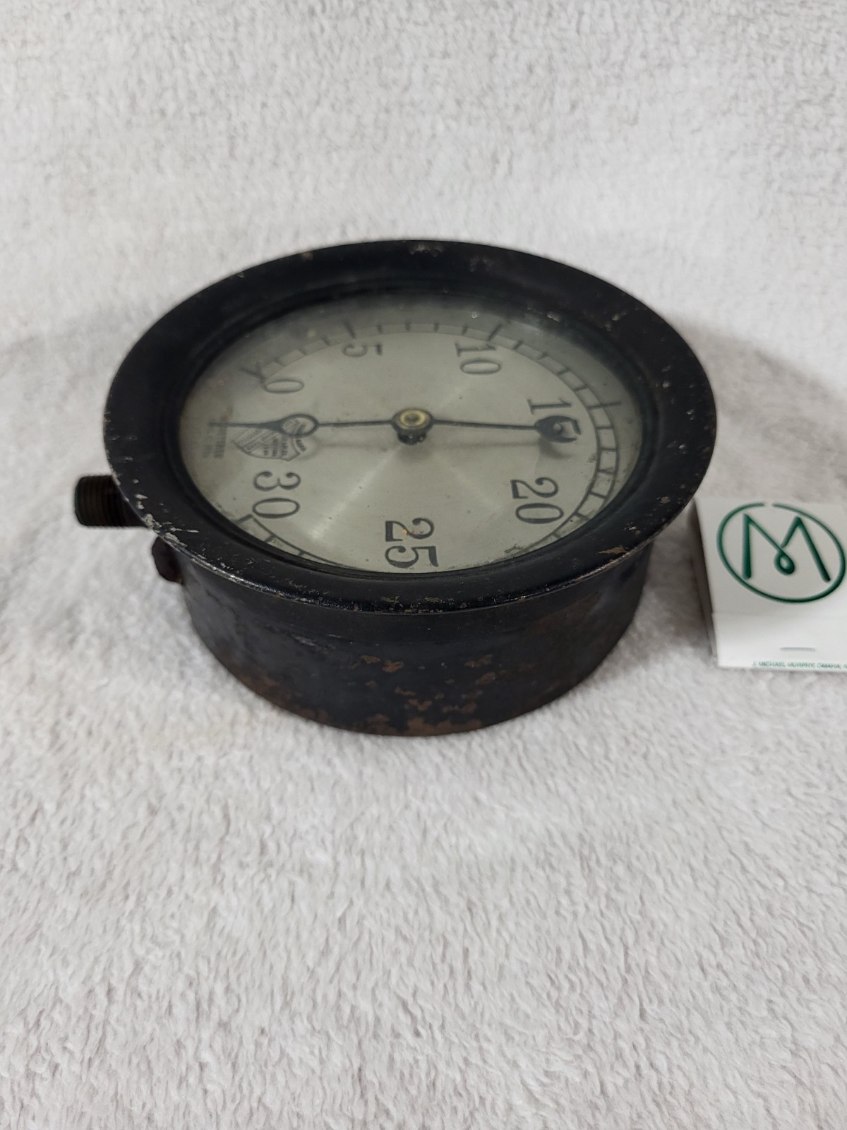 Authentic Antique Ashcroft Manufacturing Co. Steam Pressure Gauge