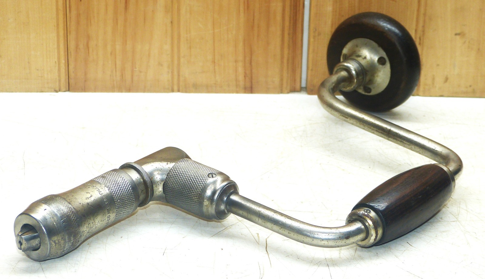 Vintage Millers Falls 132 10” Reversible Ratcheting Brace Drill INV18906