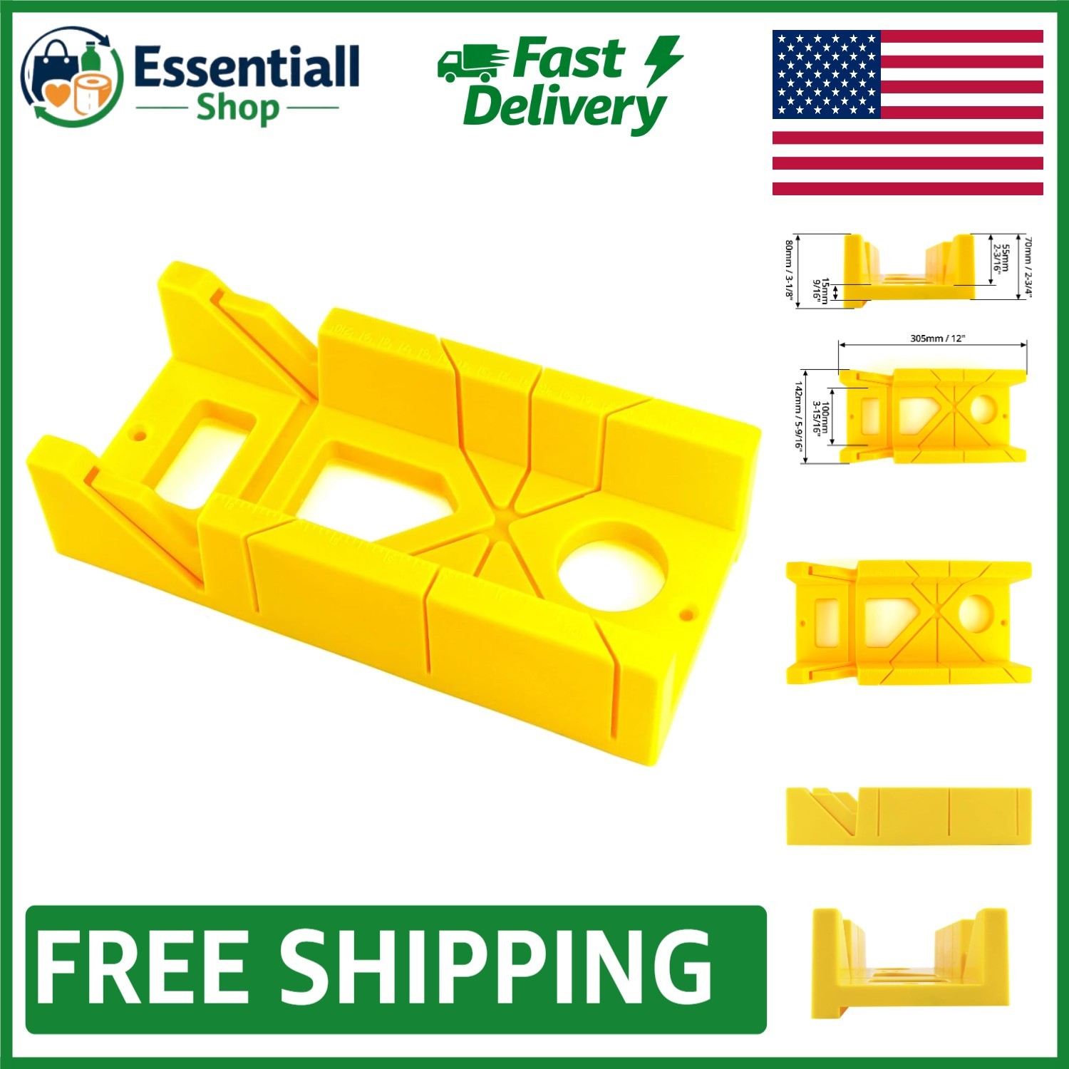 Lightweight 12-Inch Manual Miter Box: High-Speed Steel Blade for Precise Cuts