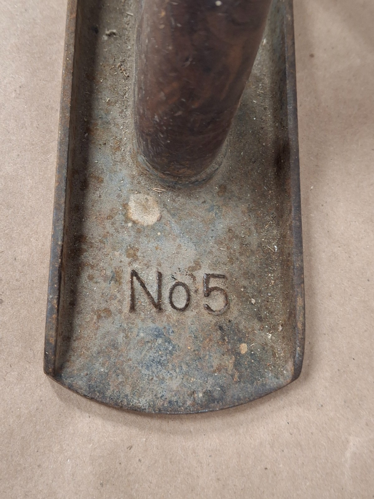 Vintage Stanley Bailey USA No 5 Wood Jack Plane Corrugated Ridged Bottom 14″