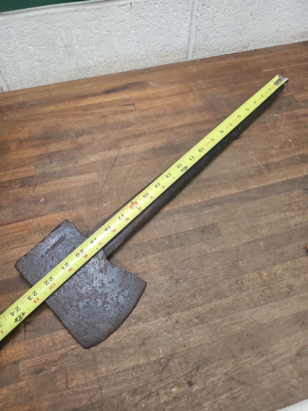 AC18- Antique Hand Forged JB STOHLER AXE Schaefferstown Pa 4 lb 7 oz