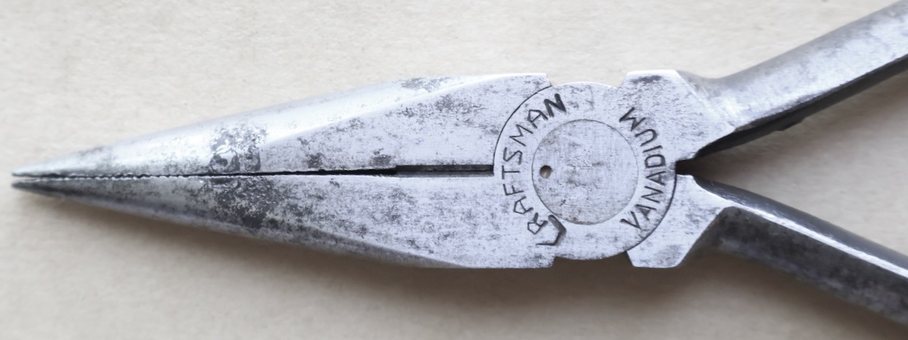6” Craftsman Vanadium 4499 “C-Circle” Needle Nose Pliers w Side Cutter / 1941