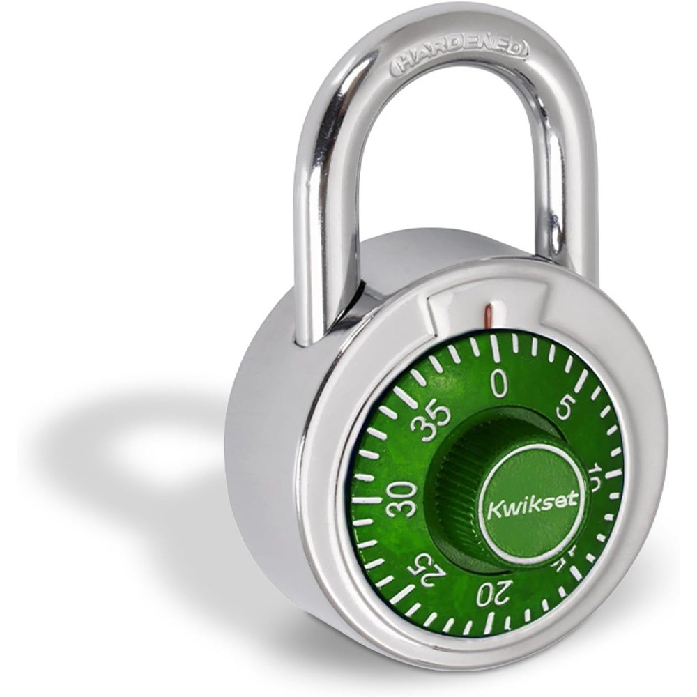 Combination Dial Padlock, 3-Digit, 2 in Body, Steel, 1-Pack, Green | Classic