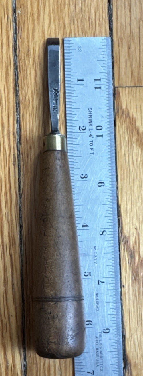 Vintage S. J. ADDIS 1/4” Straight Carving Chisel