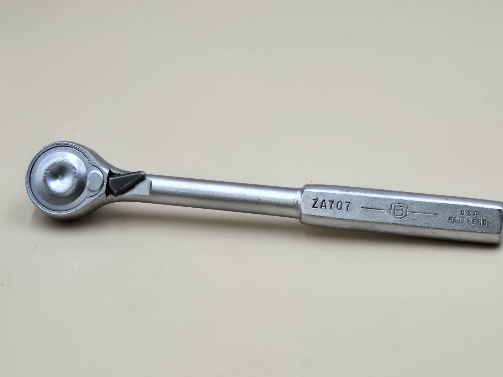 Vintage Bonney Tools ZA707 1/2″ Dr. Ratchet 10″ Long USA Exc. Pat. Pend.