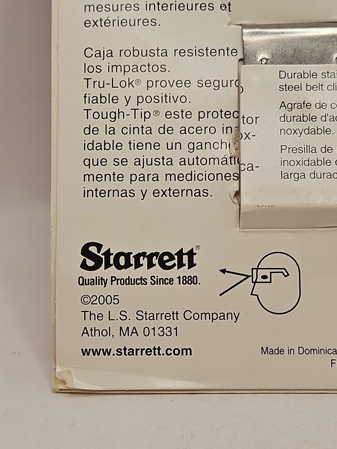 2005 STARRETT Tru-Lok 30′ Tough-Tip Tape Measure Y1-30