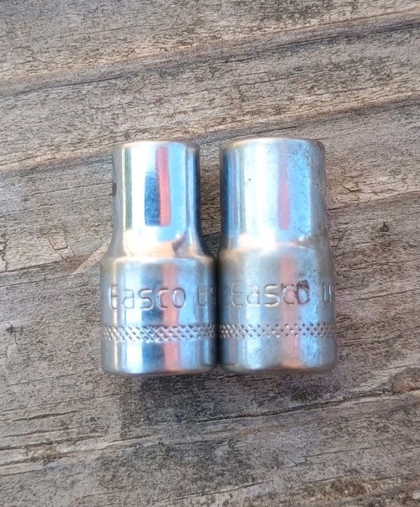 2 Vintage Easco 1/4″ Drive Sockets 7/32″ 511107 9/32″ 511109 USA