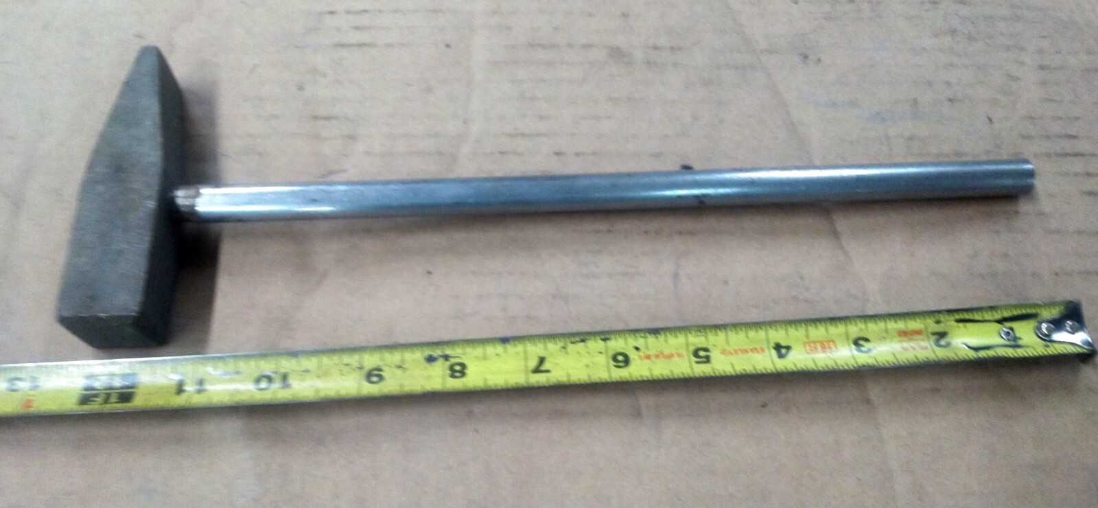 Vintage Homemade 18 oz. Brass Hammer with Stainless Steel Handle