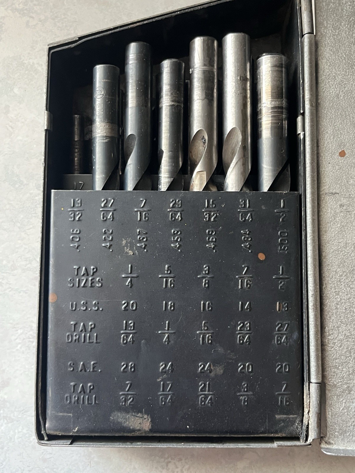 Vintage HUOT DRILL INDEX 1/16 – 1/2 Chicago Latrobe Twist Drill Works USA
