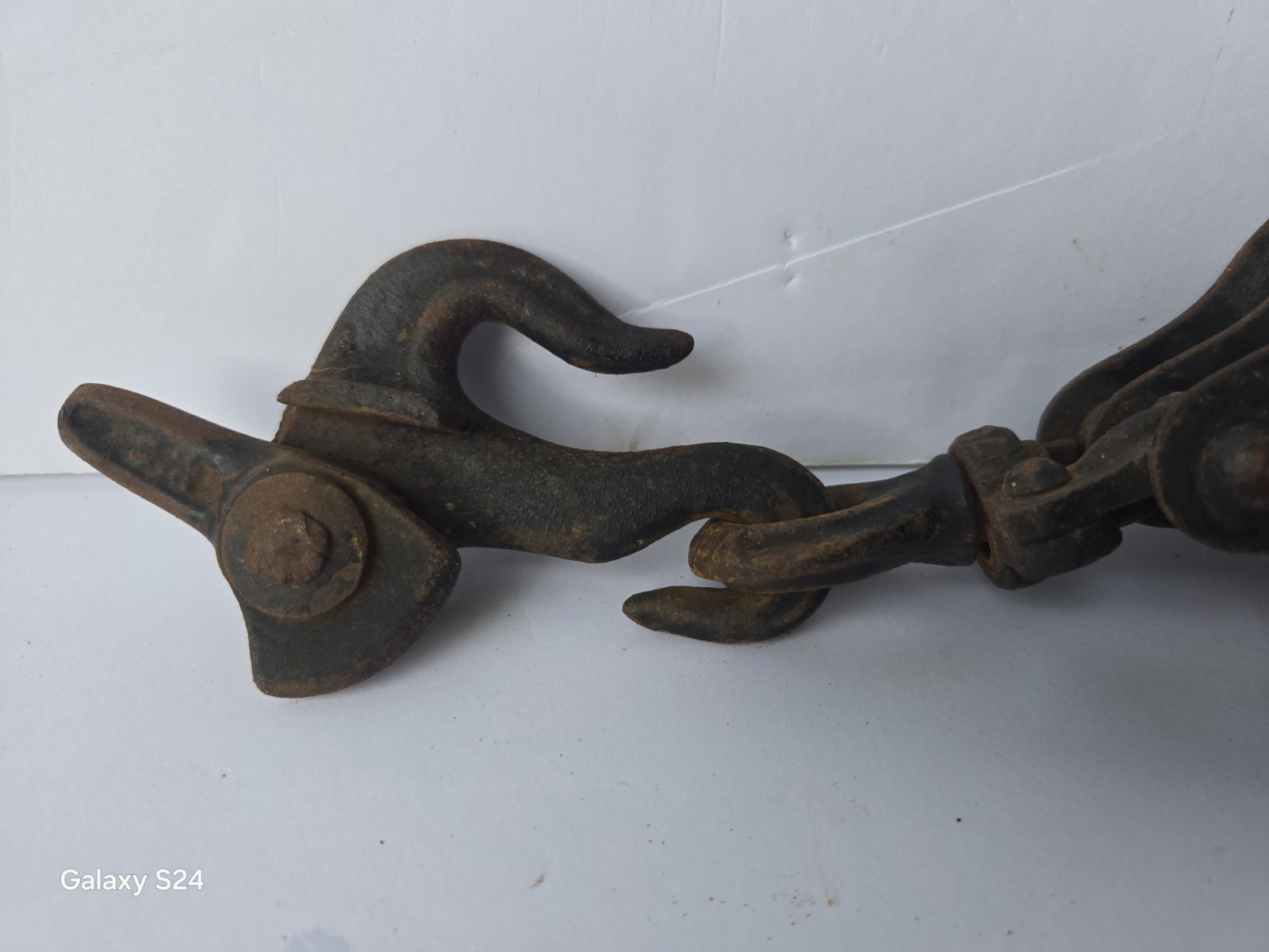 Moline Iron Works Double Pulley Block Tackle Fence Stretcher Farm Repair Illinoi