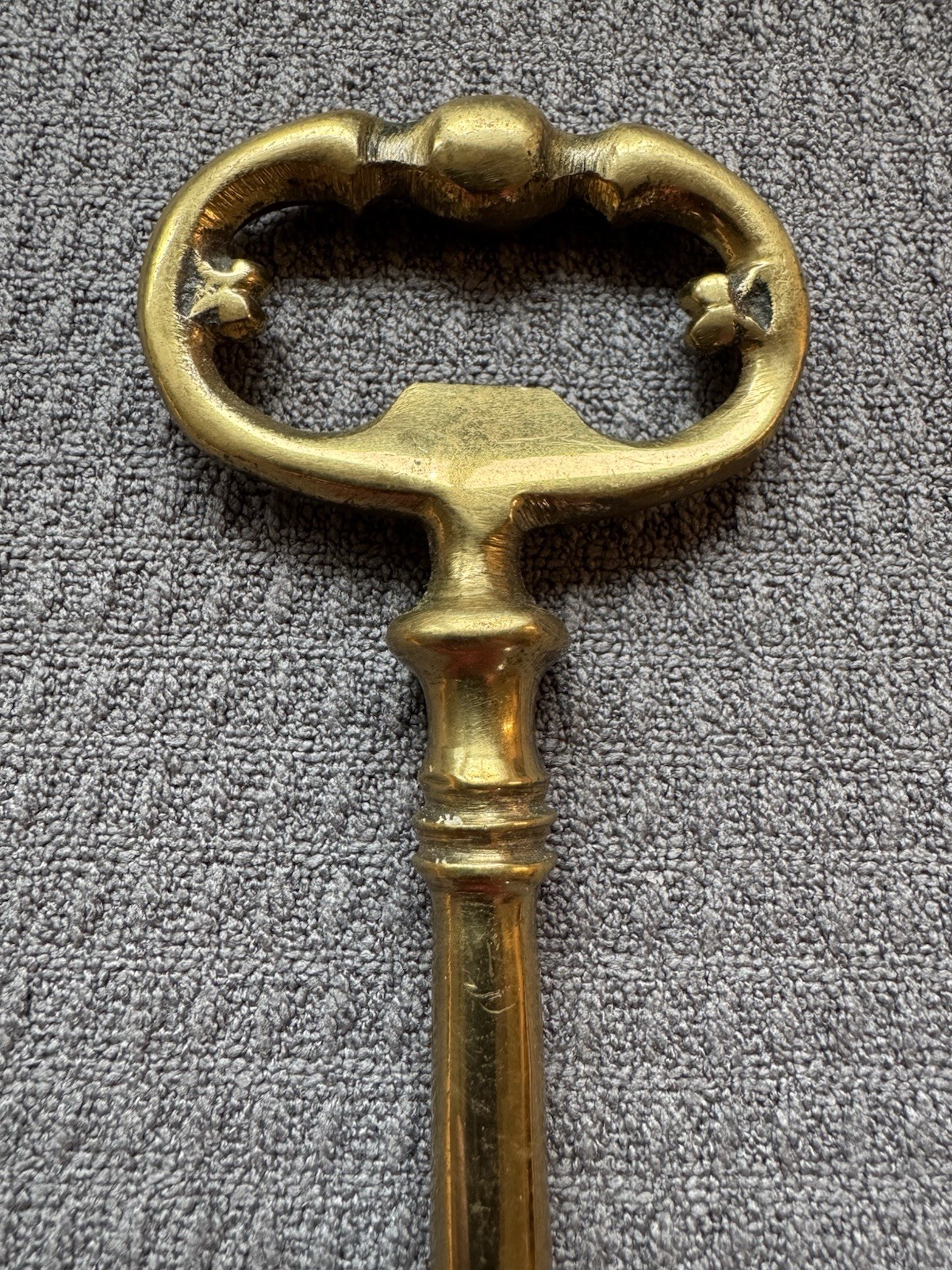 Large Vintage Brass Skeleton Key Oversized 8” Polished Wall Decor/ Chateaucore