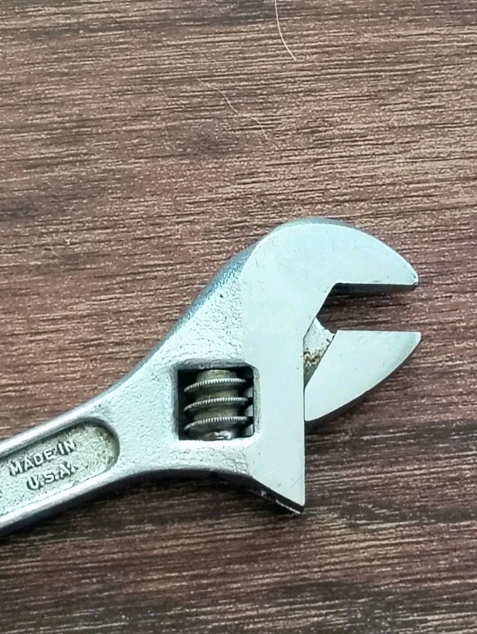 Vintage Crescent Crestoloy Double Ended Adjustable Wrench 6-8″ Dogleg Made In US