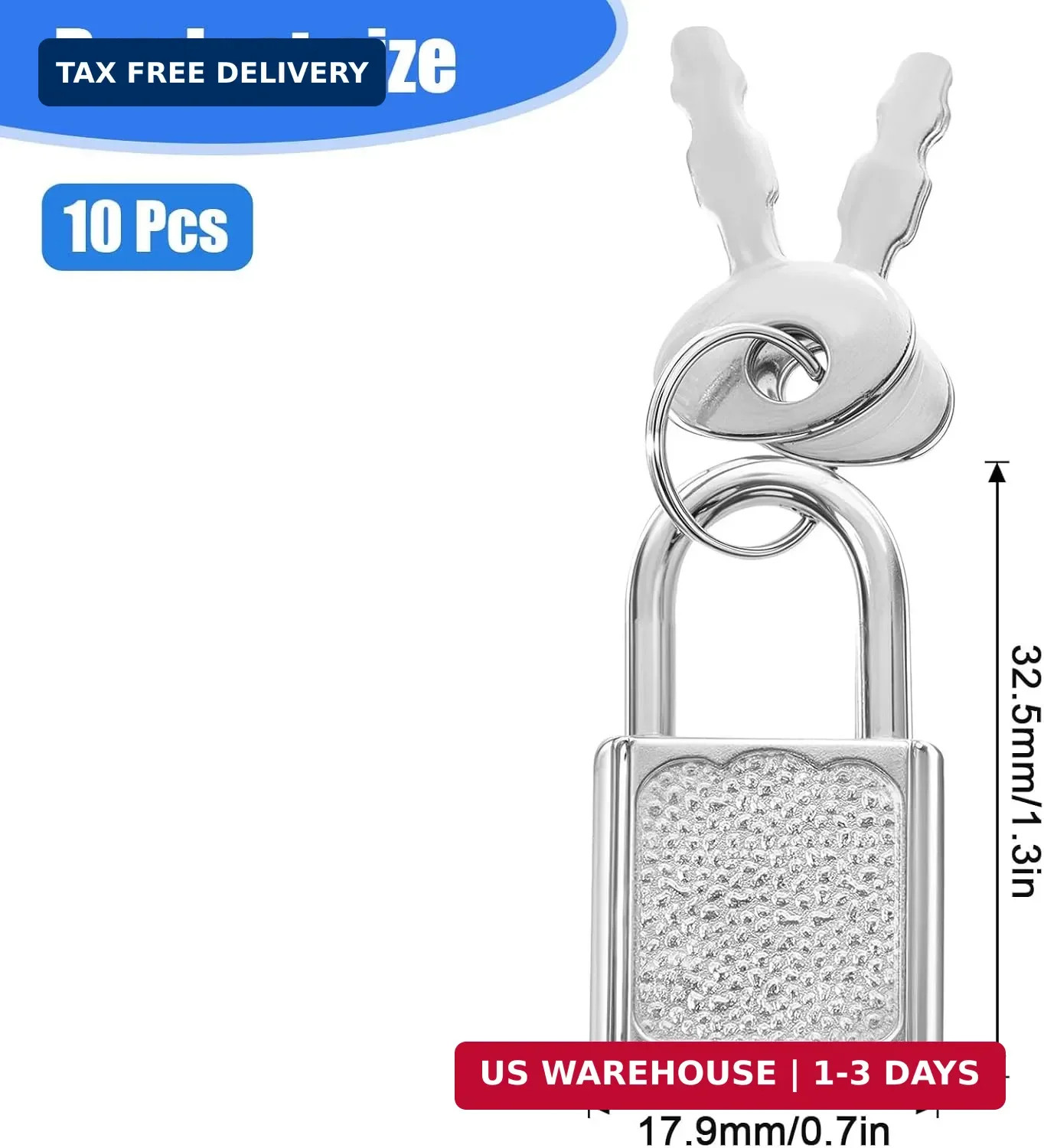 10Pcs Mini Cute Diary Padlocks Mini Locks with Keys Small Luggage Locks with Key