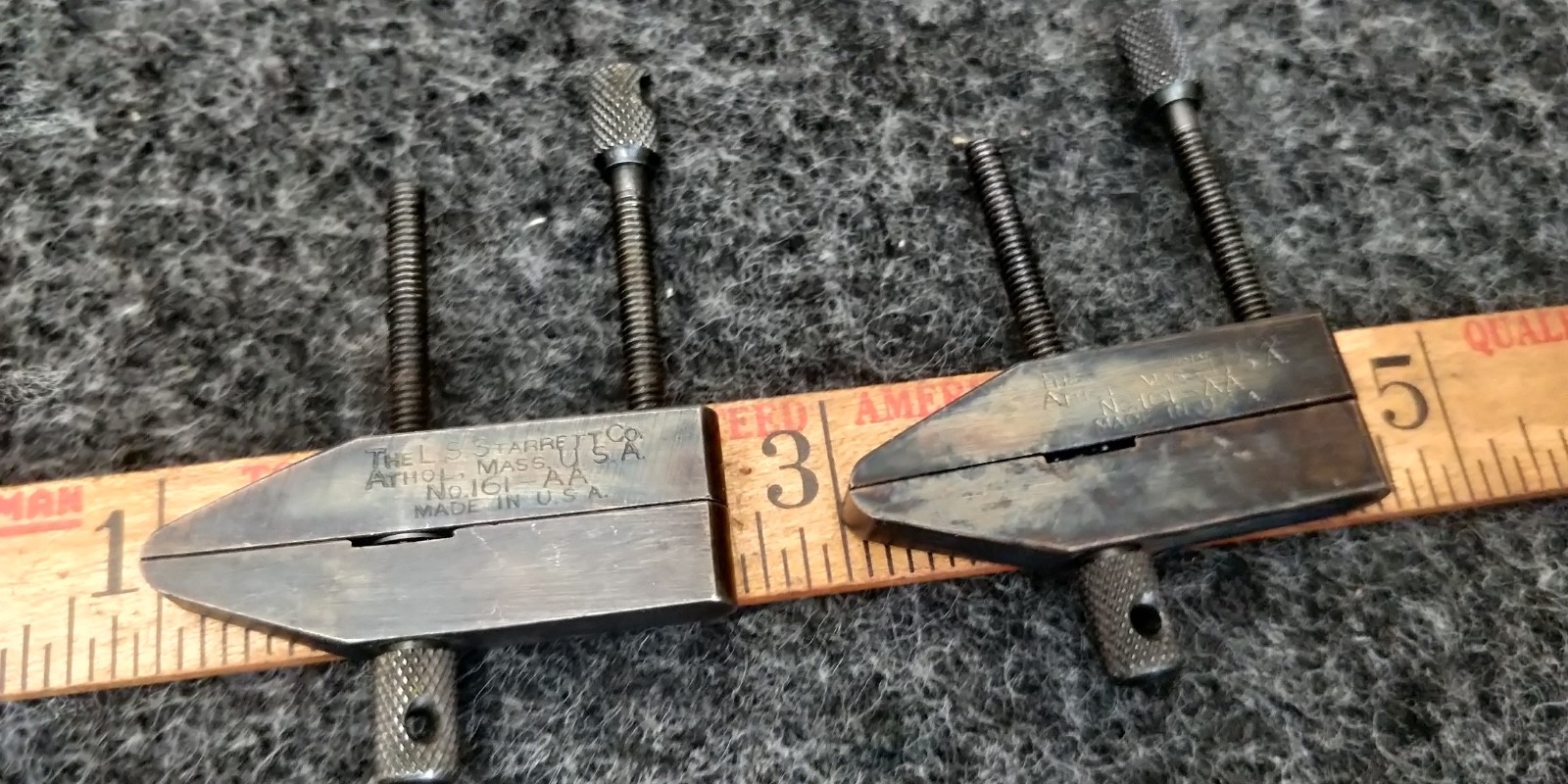 MINT!! Pair Of Starrett Machinest Parallel Clamps No 161-AA Made in U.S.A.
