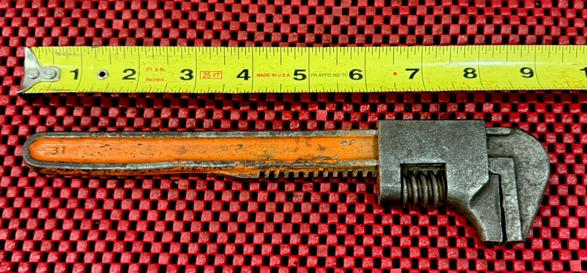 Vintage 9 AUTO 31 Adjustable Monkey Wrench Made in USA