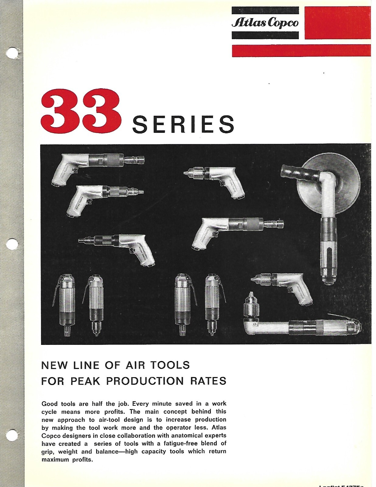 Tool Brochure – Atlas Copco – 33 series – Air Tools (TL327)