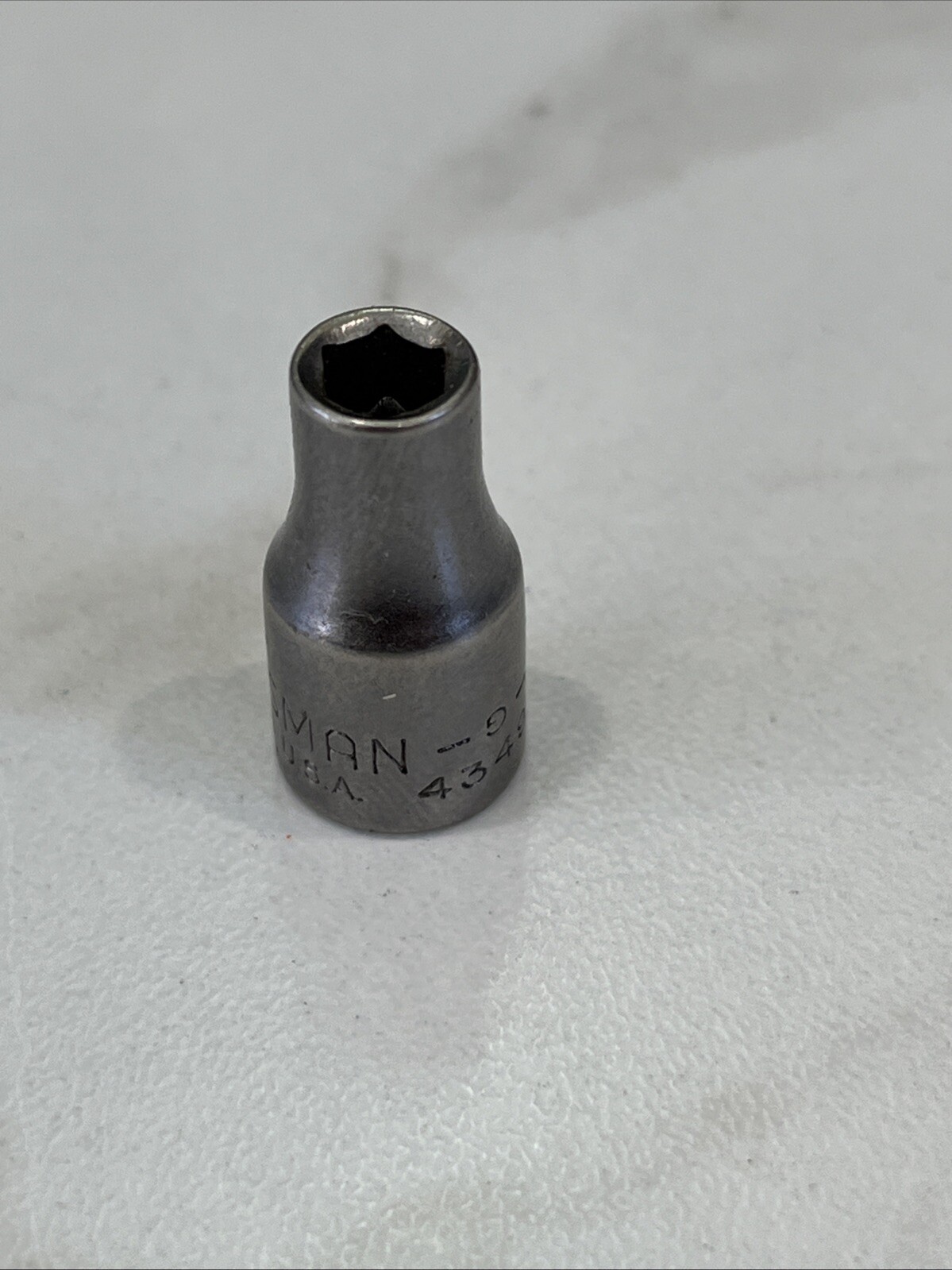Vintage Craftsman 43491 3/16 Inch 6 Point 1/4” Drive Socket USA Inverted G