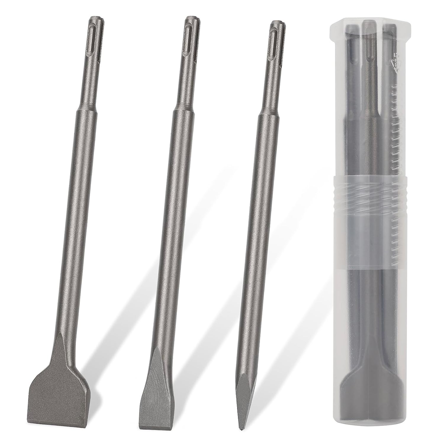Heavy Duty 3×6.5 In SDS-Plus Angled Tile Scraping Chisel Bit for Demolition