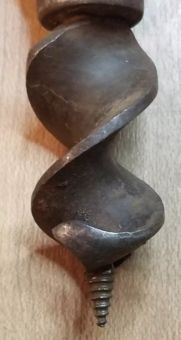 Antique THE JAMES SWAN CO. Seymour CT. Coopers Bung Auger Hole Reamer Hand Drill