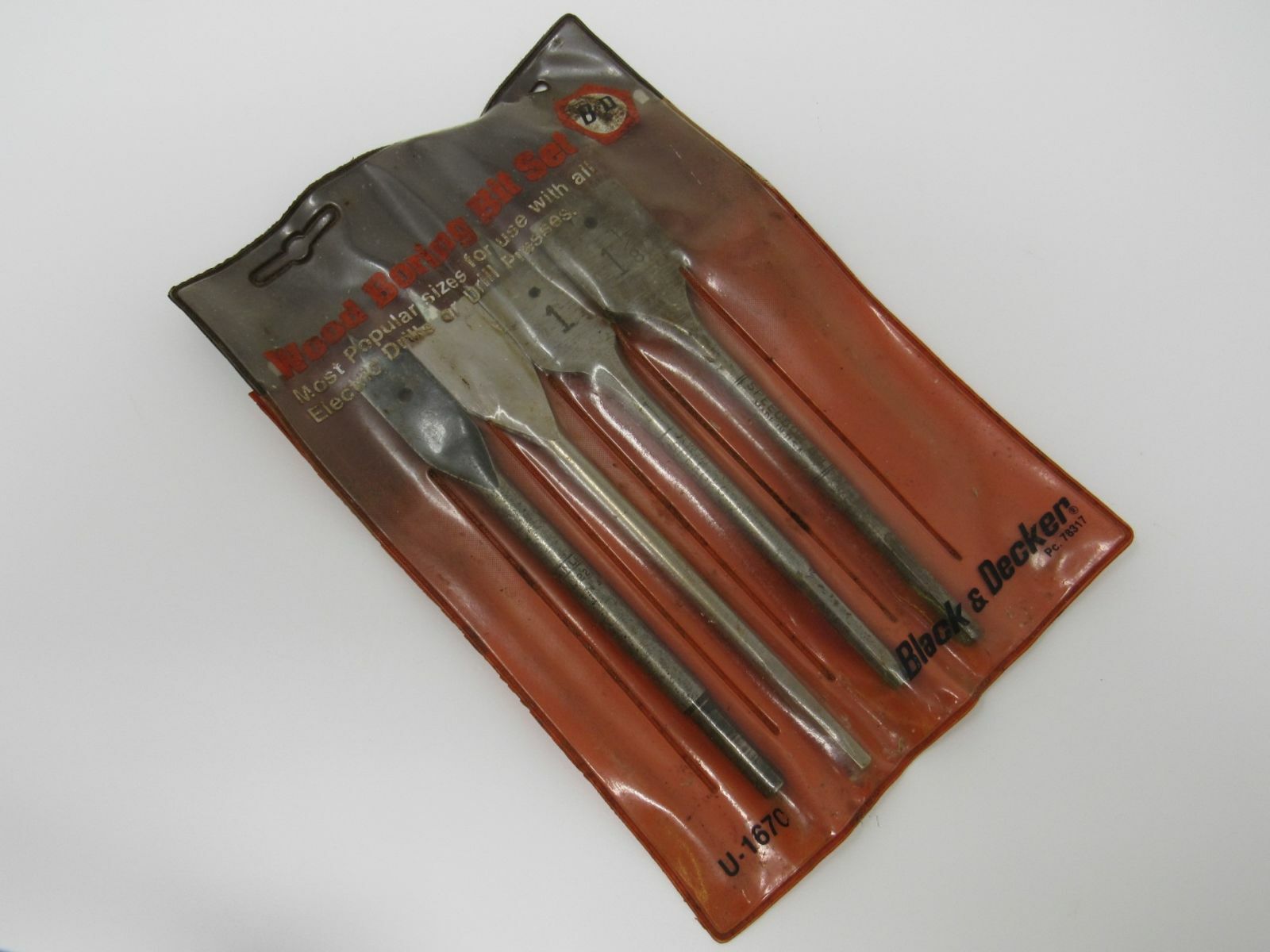 Black & Decker Wood Boring Drill Bits Set of 4 U-1670 Vintage