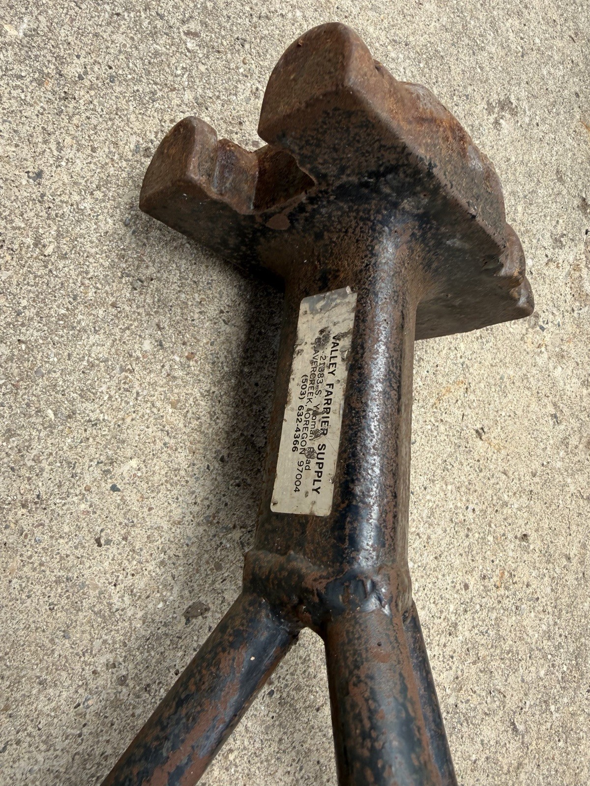 Vintage Blacksmith Valley Farrier Supply Anvil Horseshoeing Hoof Stall Jack 16lb