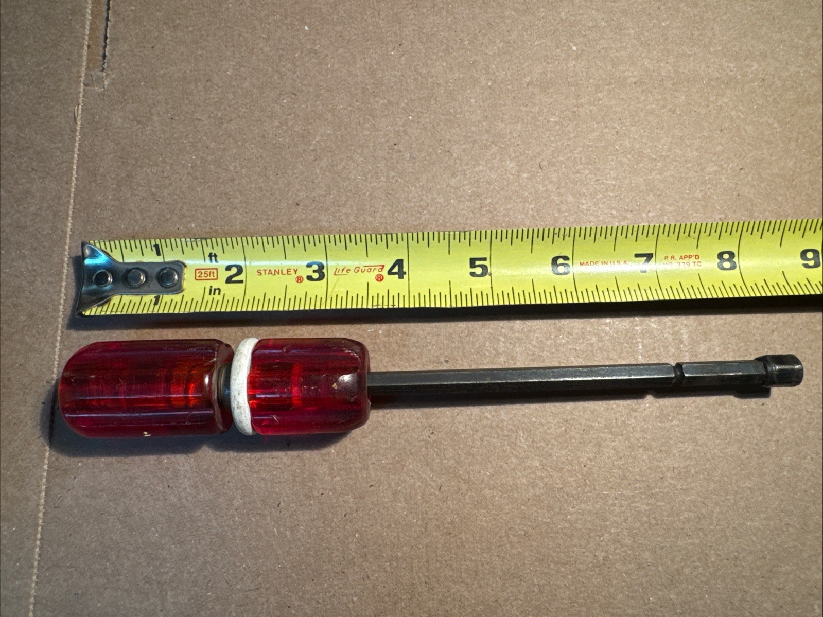 324-63 1/4” bm 5/16” nut driver Sliding Locking Handle. Vintage Cool!