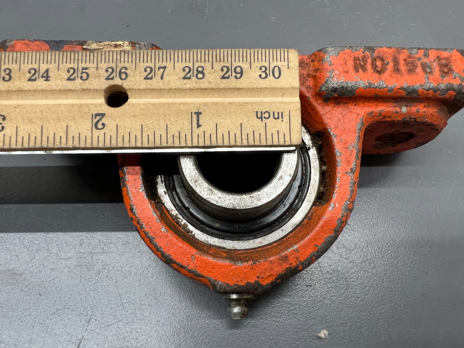 (q) VINTAGE BOSTON GEAR SELF ALIGNING BALL BEARING PILLOW BLOCK – MADE IN USA