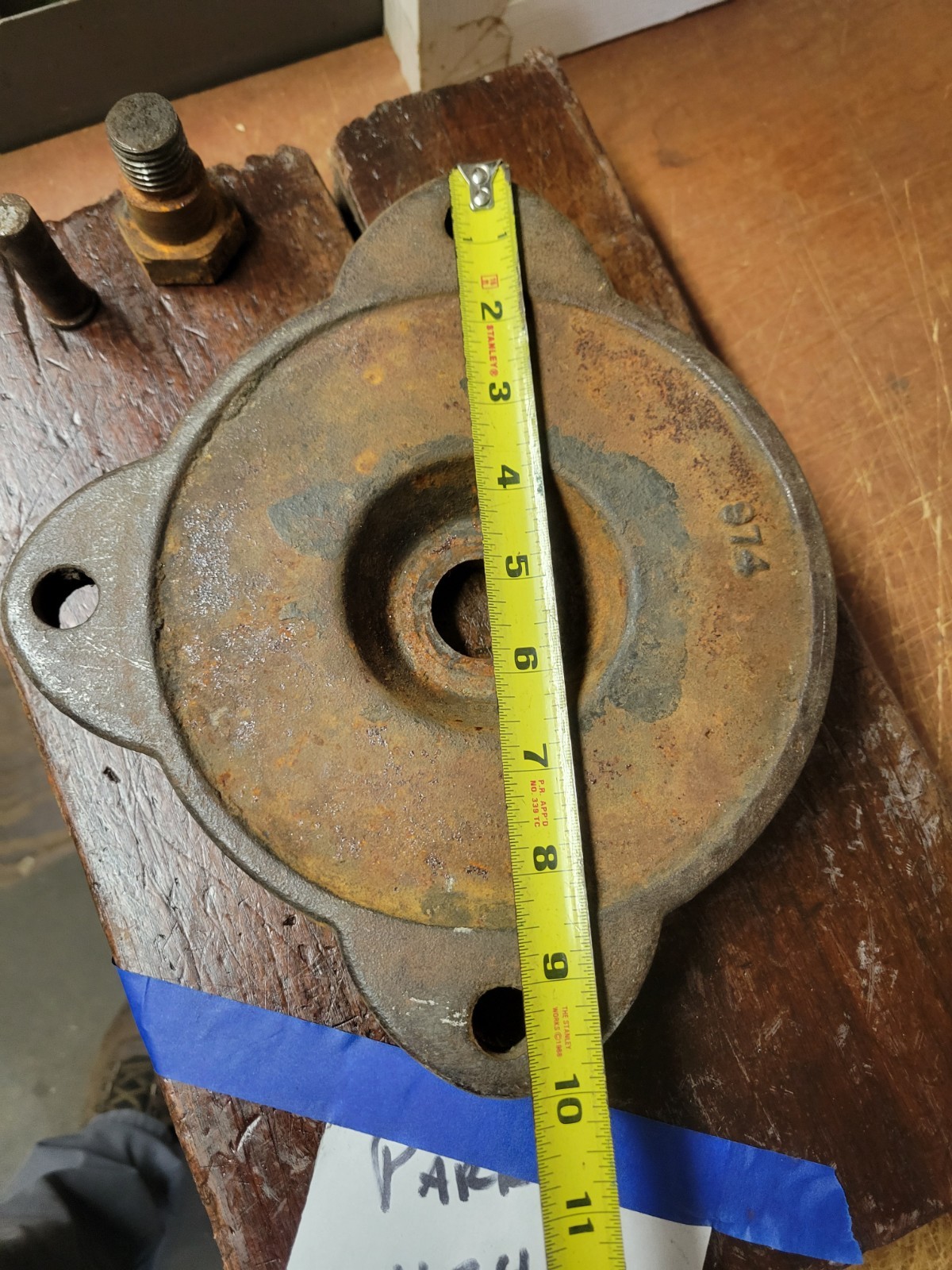 Charles Parker Vise Parts, No. 434. 1/2, Swivel Base And Bolt, And Pin