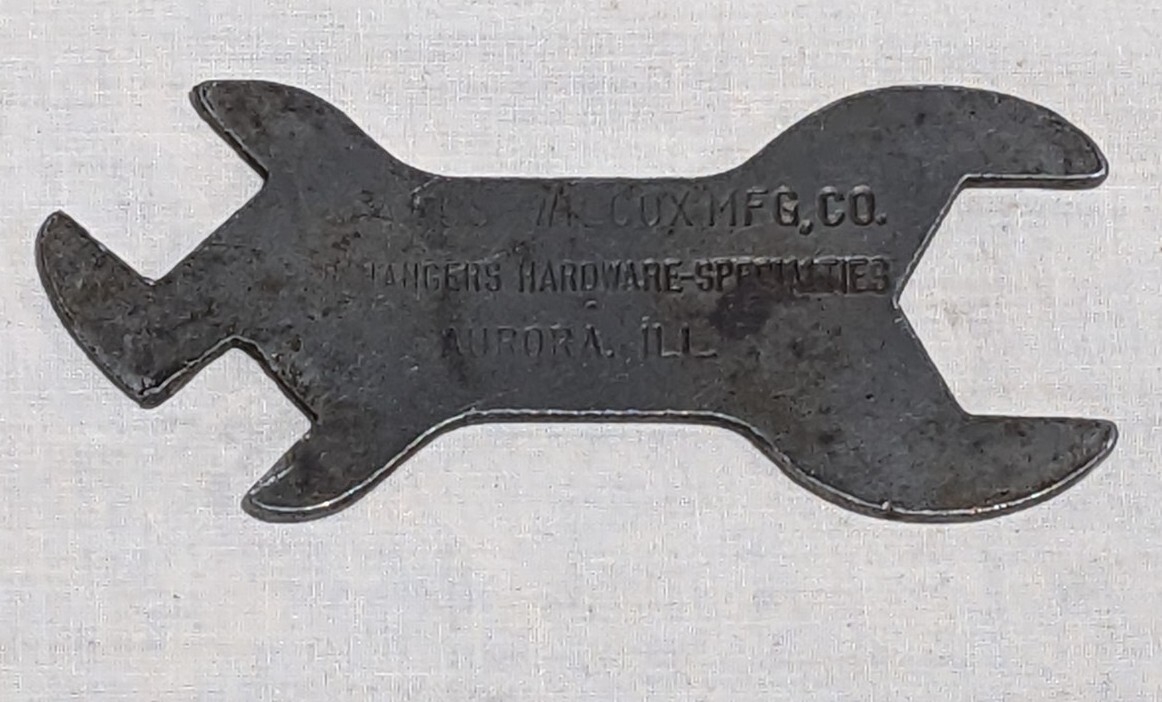 Vintage Advertising Wrench Richards-Wilcox Aurora ILL Door Hangers Hardware 4 in