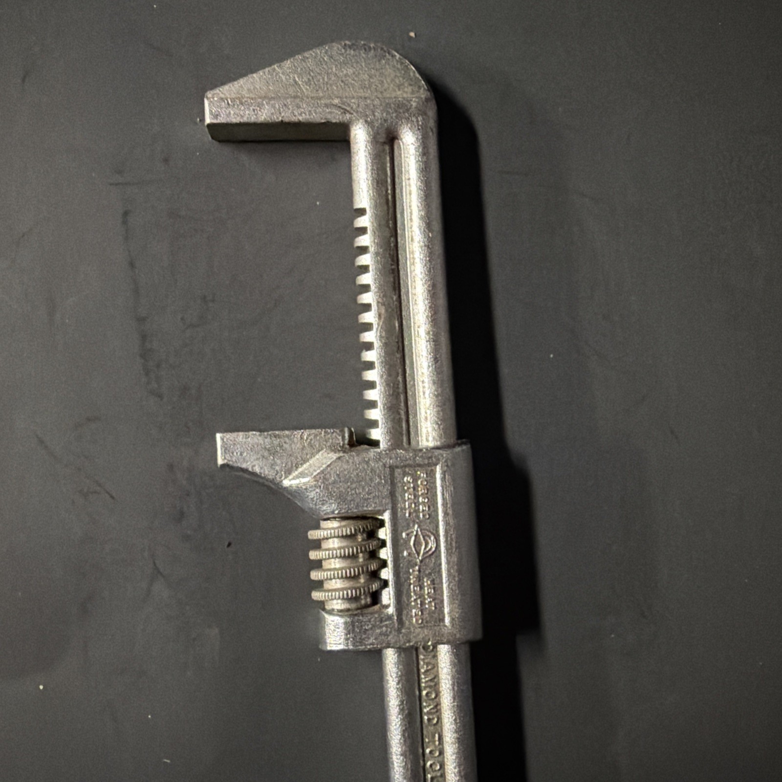 Vintage Diamond Tool & Horseshoe Co Adjustable Monkey Wrench C-711 Excellent Con