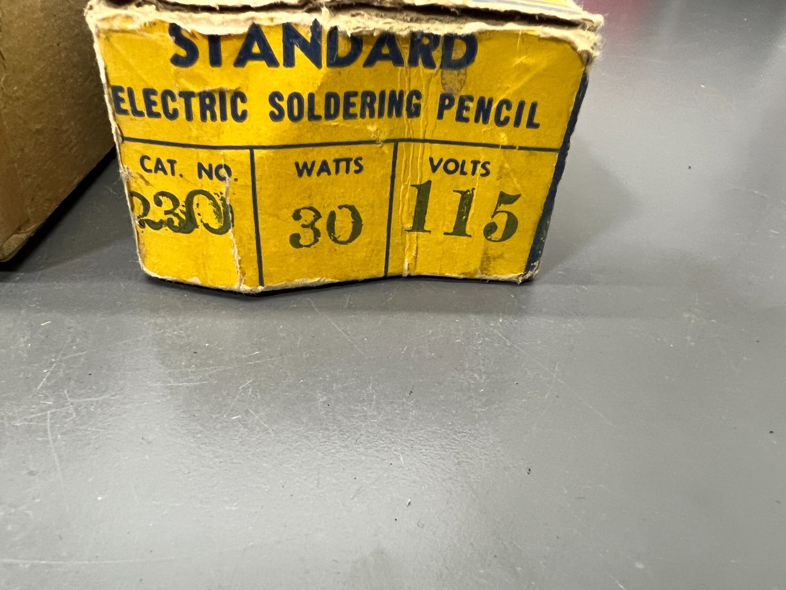 (e) VINTAGE VULCAN STANDARD 30W SOLDERING PENCIL IRON W BOX – READ – USA