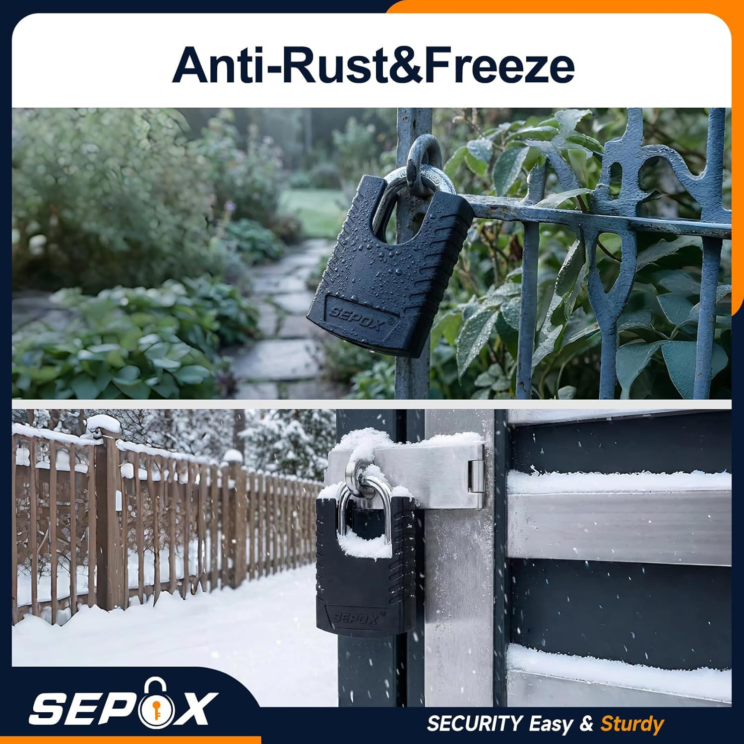® Heavy Duty Outdoor Padlock with 2 Keys – 3-3/16″ (80Mm) Weatherproof Rustproof