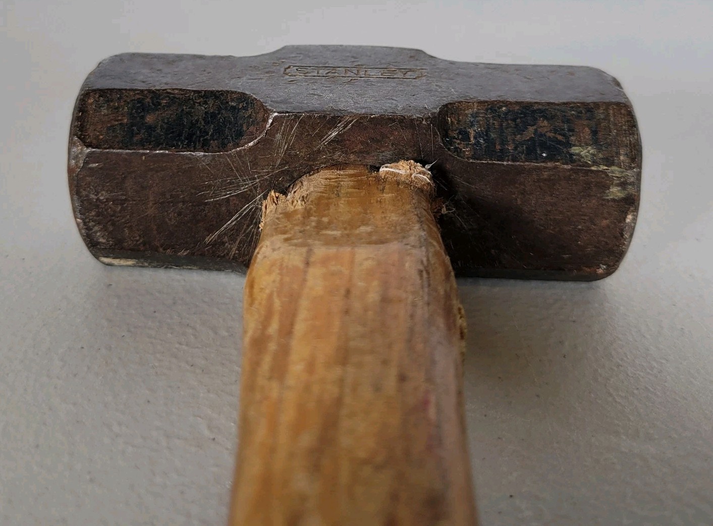 Vintage Stanley Mini Hand Sledge Drilling Hammer 14″ Wood Handle 2LBS 12.5 Oz