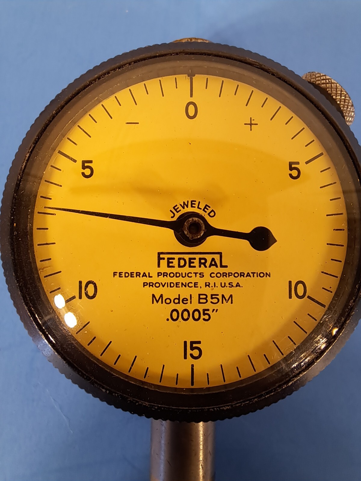 Vintage Federal B5M .0005 Dial Indicator Jeweled – Providence RI USA