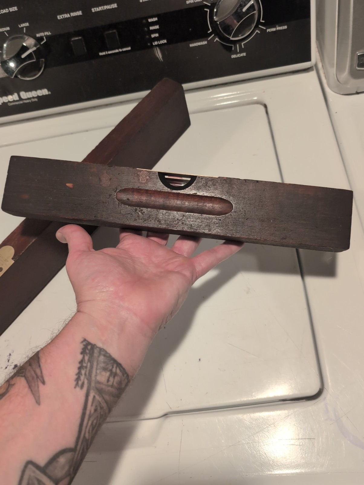 Stanley Rule & Level Co. 14″ Level Wood & Brass Carpenter Tool USA Pat 1891-1896