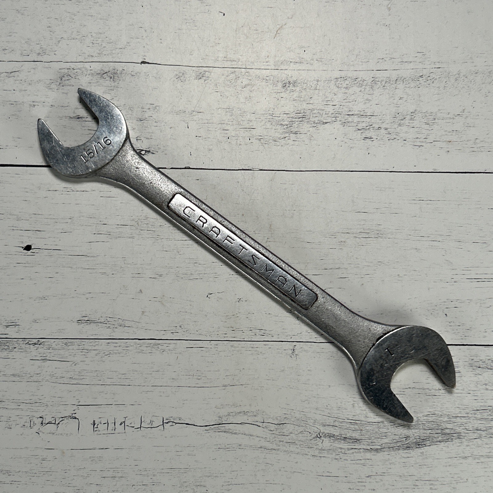 Vintage Craftsman Double Open Ended Wrench 1″ 15/16″ V 44585 1940s-1950s