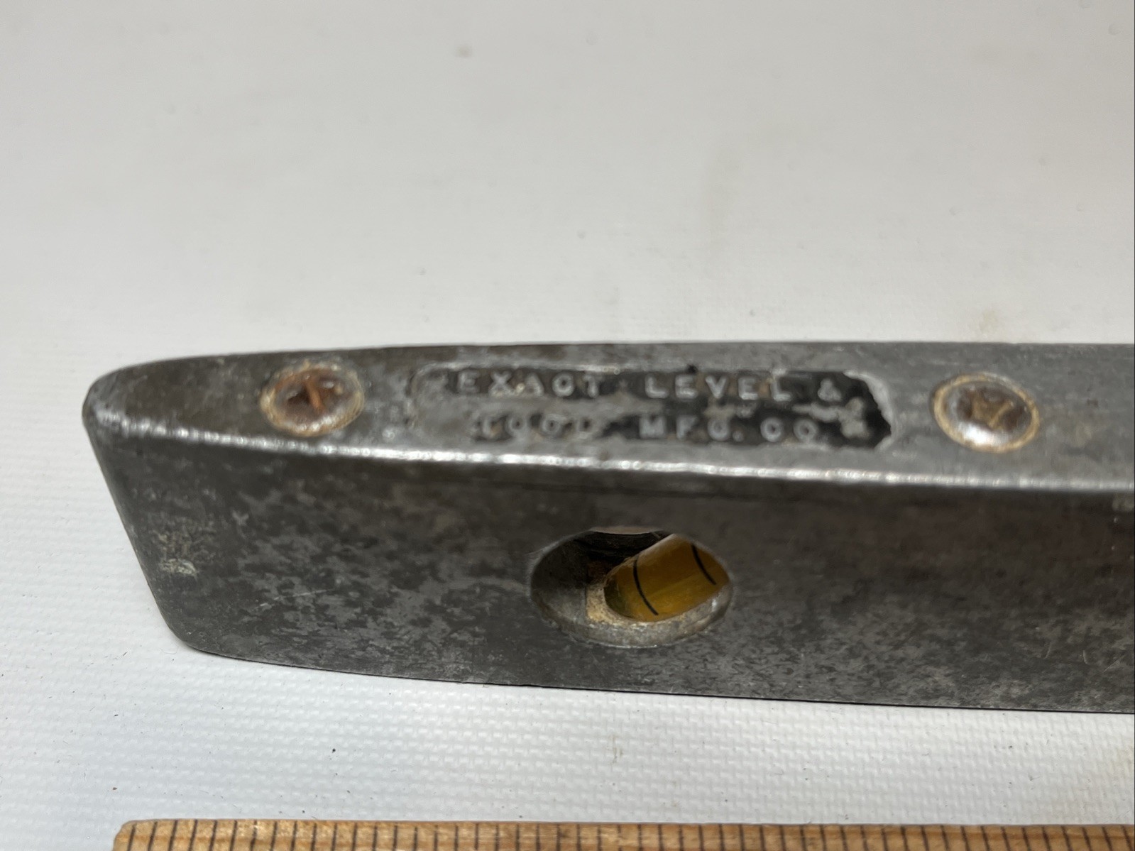 Vintage Spirit Level Aluminum Exact Level & Tool Mfg. Co High Bridge NJ USA