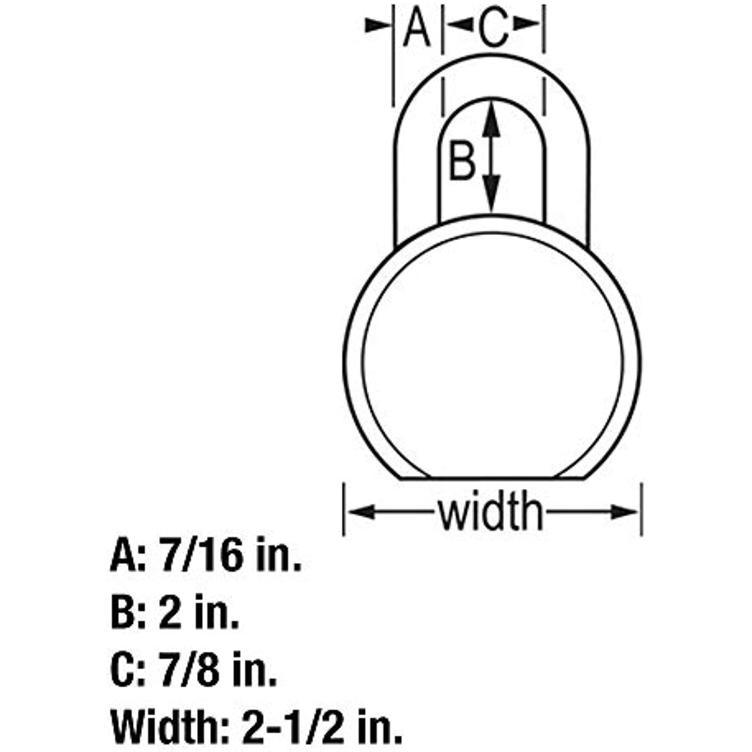 Master Lock 930DLHPF Padlock with Key, Hardened Steel