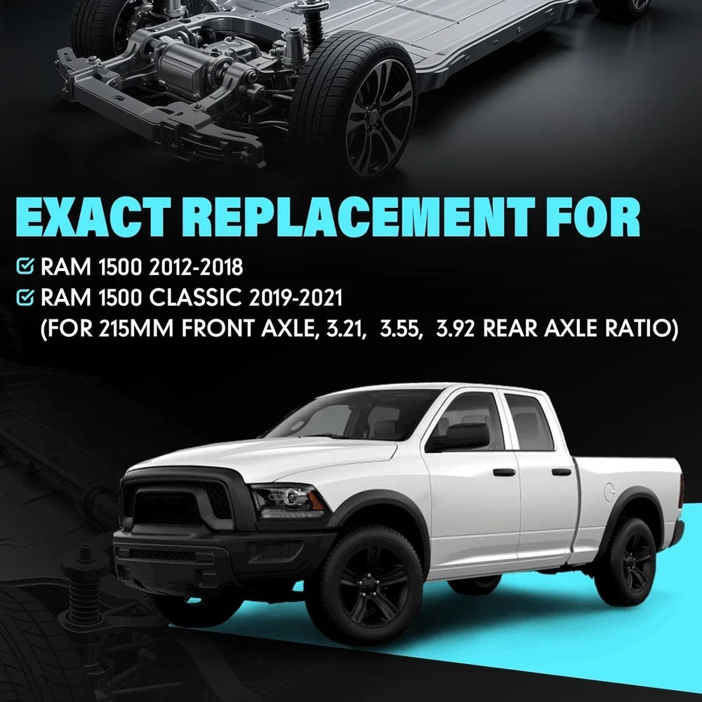 Front Differential Axle Intermediate Shaft Kit for Dodge Ram 1500 2012-2021 -…