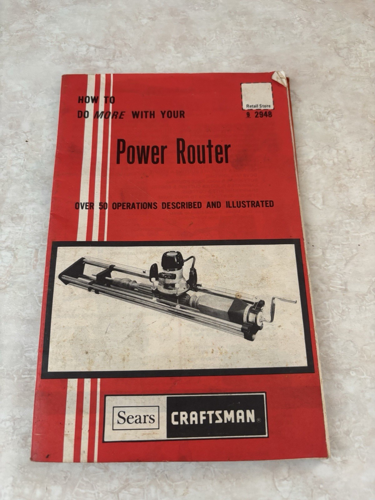 Sears – Craftsman power router manual/instructions (copyright 1975)