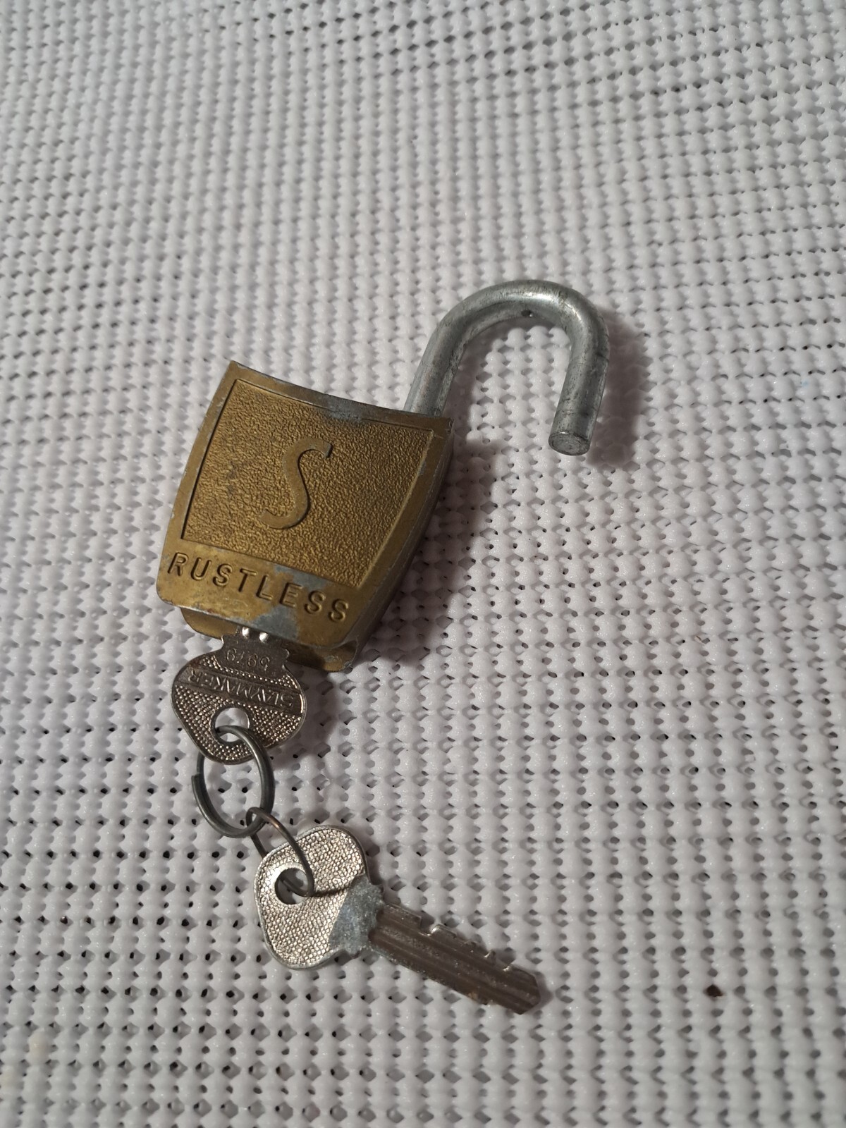 Vintage Slaymaker Rustless Lock with 2l Keys Collectible Old Working Lock