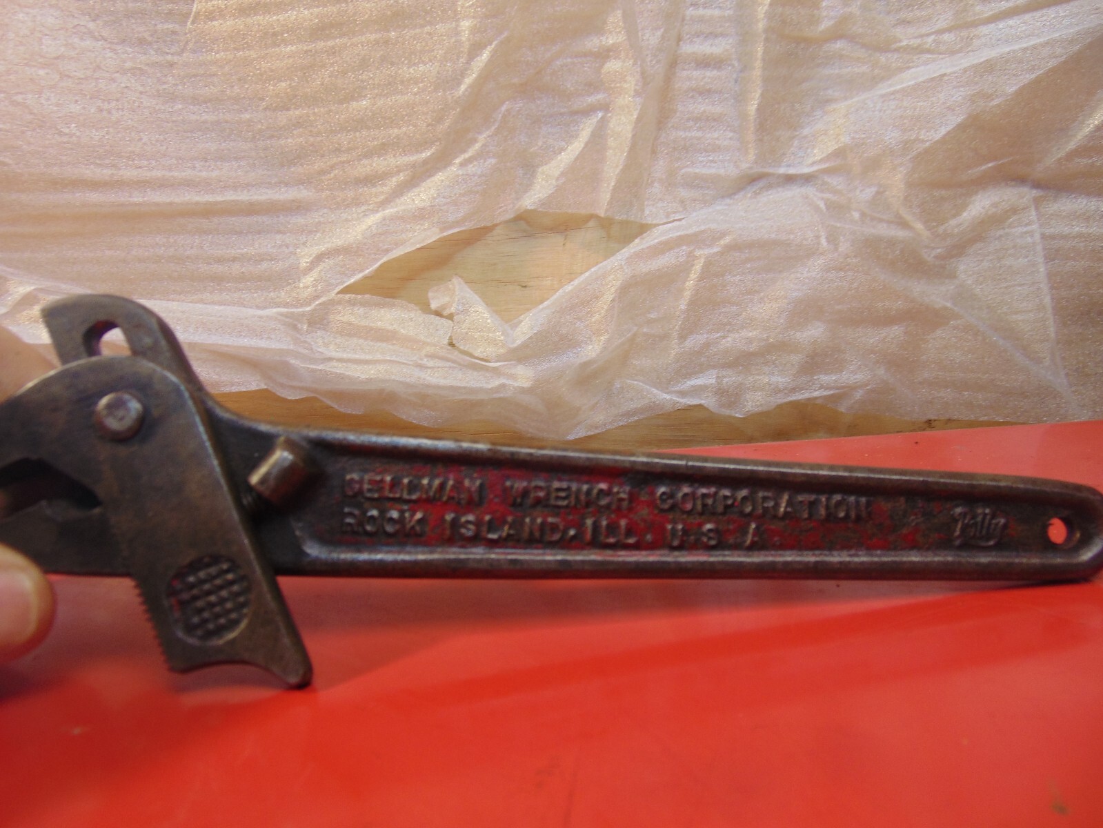 Vintage Gellman Wrench Corp. 9″ (??No 31 ??) Drop Forged Steel “Polly”