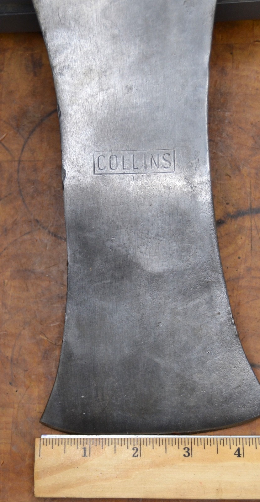 Very Nice Collins Double Bit Peeler Axe Head 3lbs 6.6oz 10 3/4″ Logger Logging