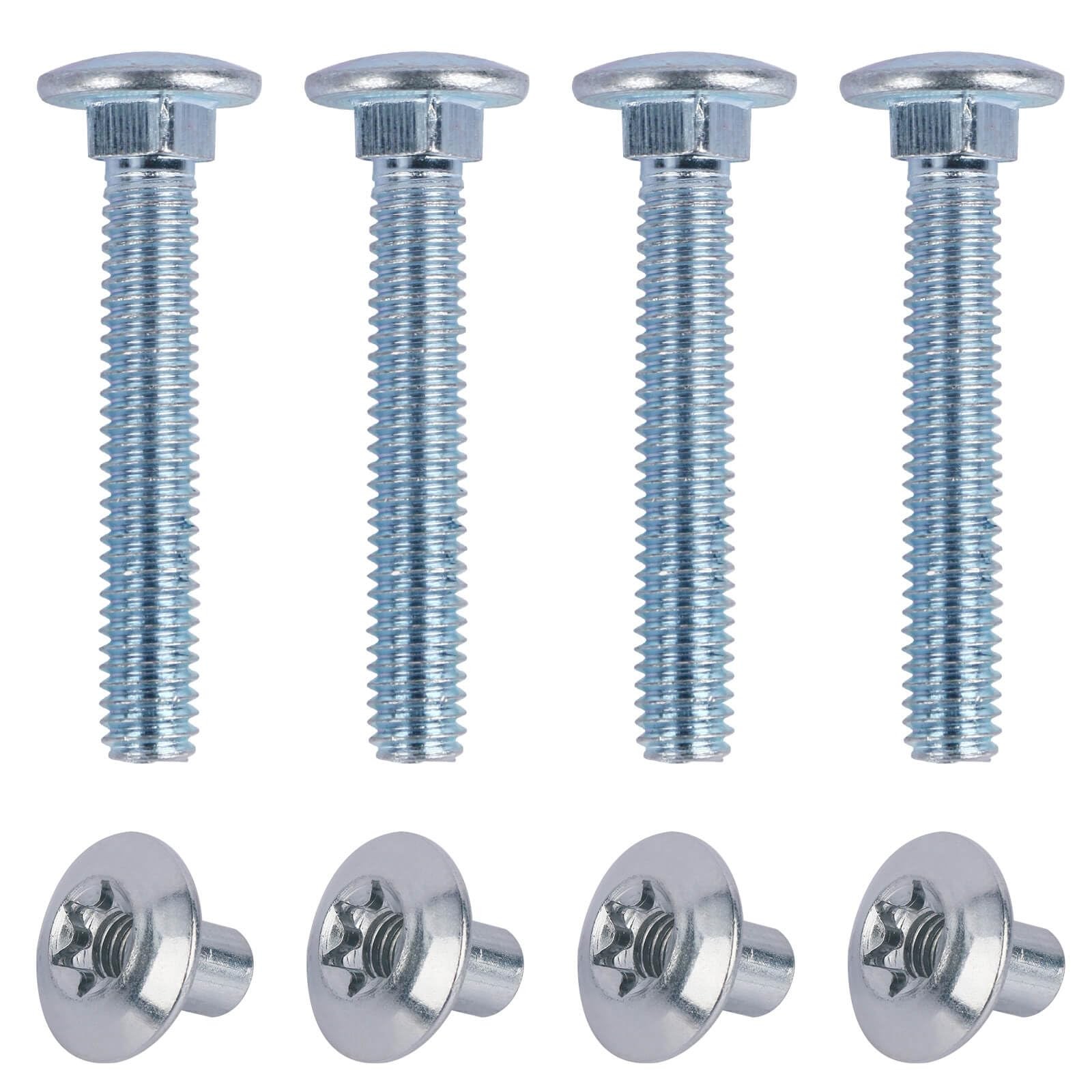 Fuoequl Trailer Hasp Bolt Kit, Style 5/16″-18, Silver