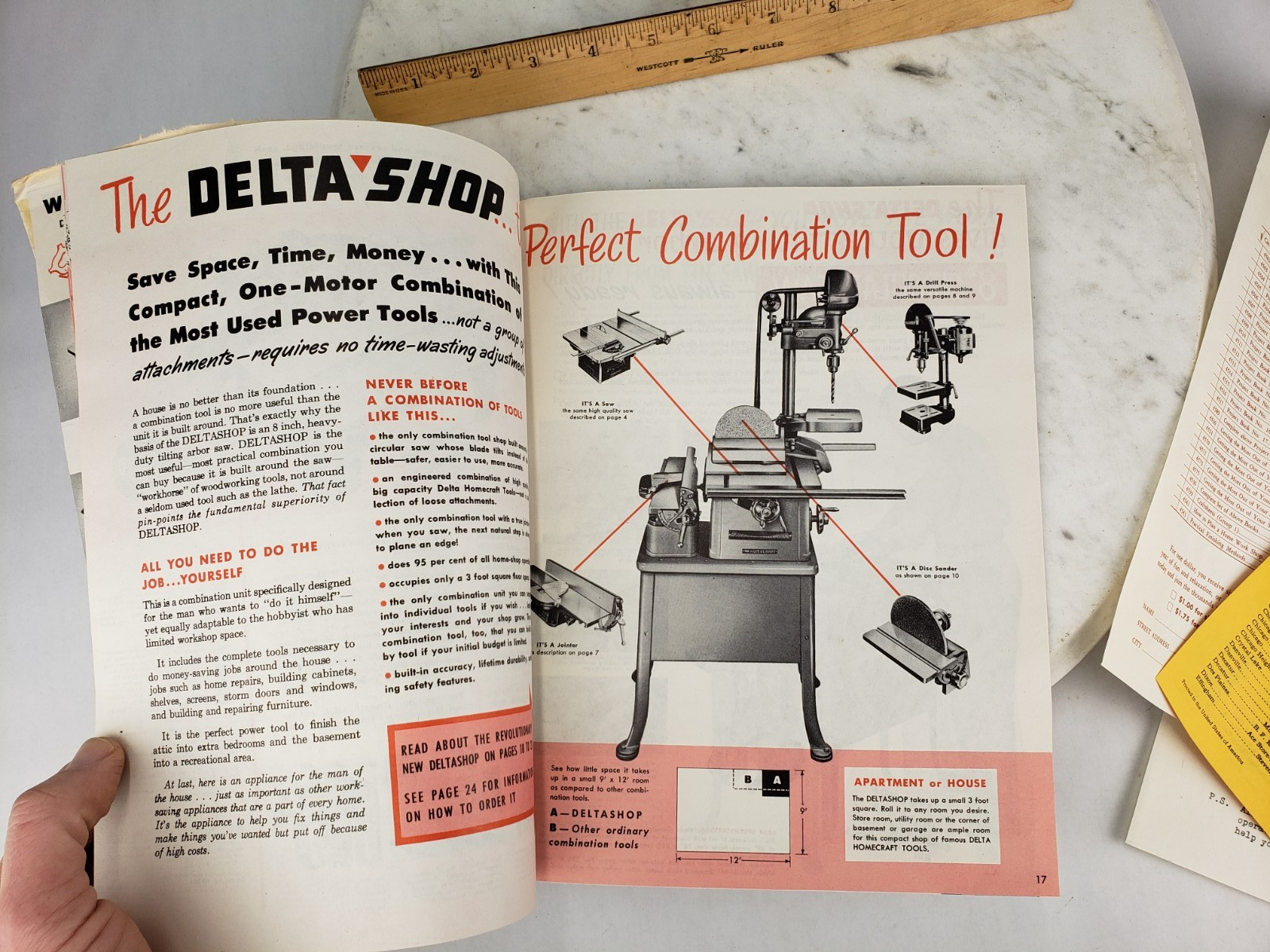 Vintage Delta Milwaukee Rockwell Homecraft Power Tools Catalog Oct. 1953