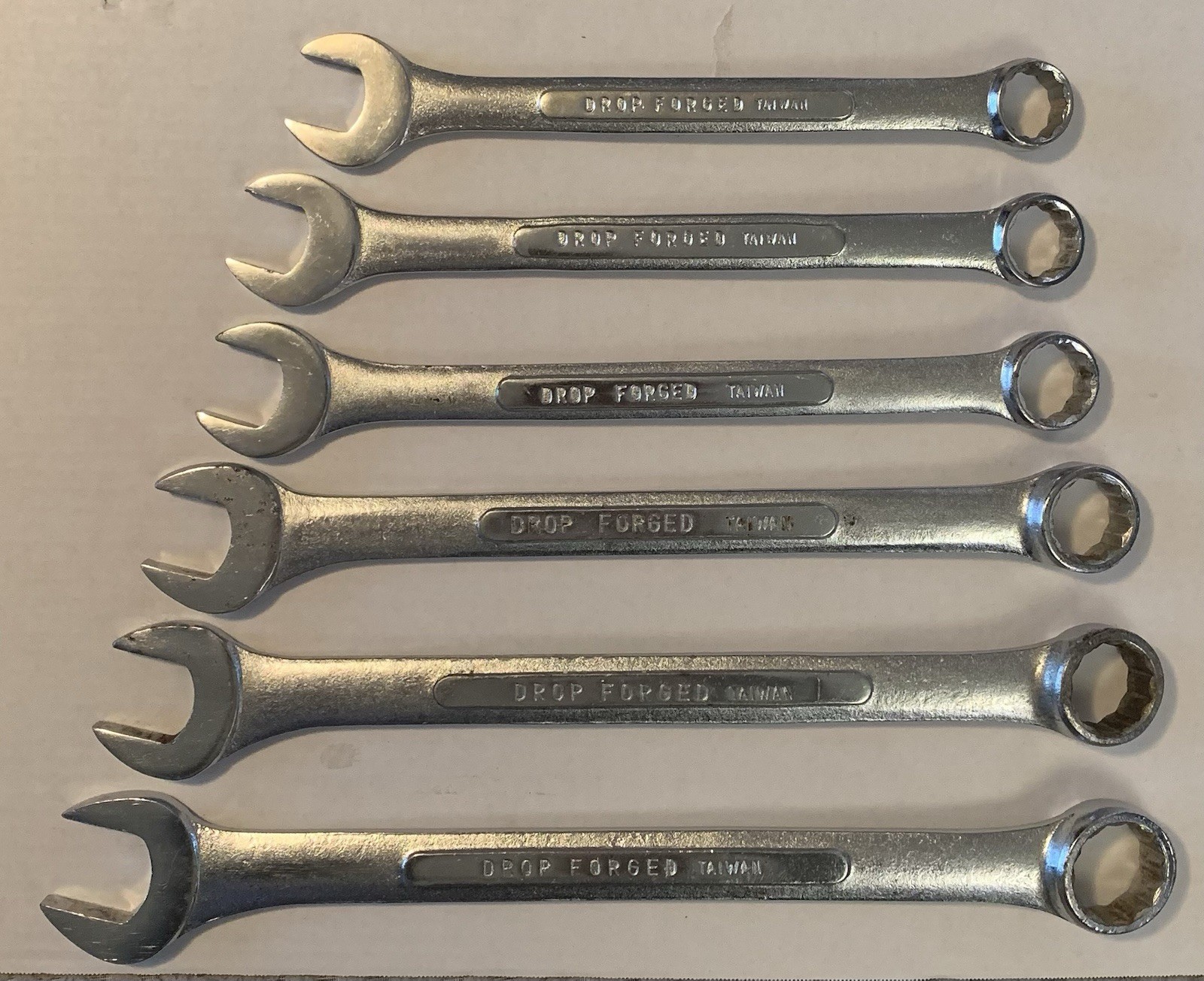 Drop Forged Steel Wrench Lot of 6 Nice Condition 1-1/4,1-1/8,1-1/16,1”,15/16,7/8