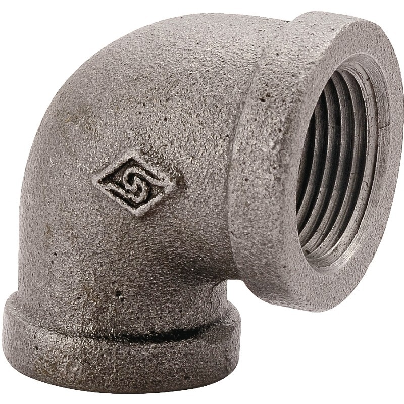 ProSource 2A-1/4B Pipe Elbow, 1/4 in, FIP, 90 deg Angle, Malleable Iron, SCH 40