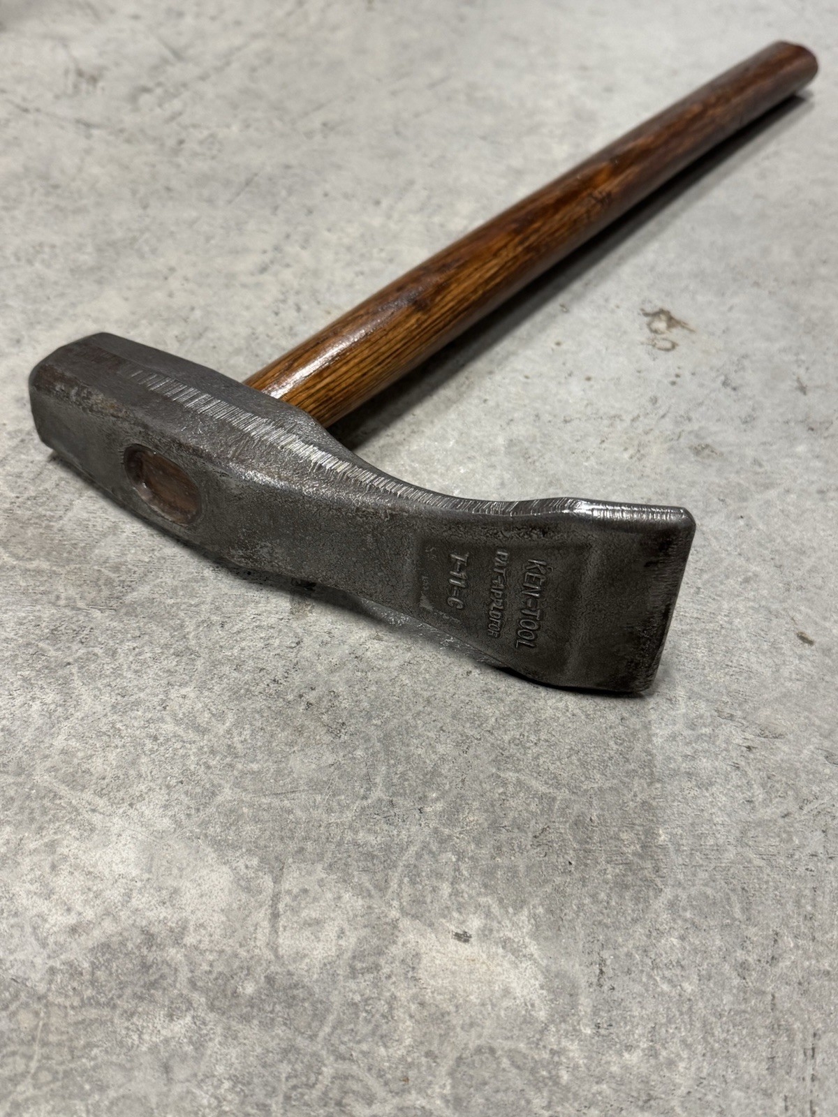 Vintage Ken-Tool Akrono T-11C Duck Billed Tire Hammer w/ 23” Custom Handle NICE!
