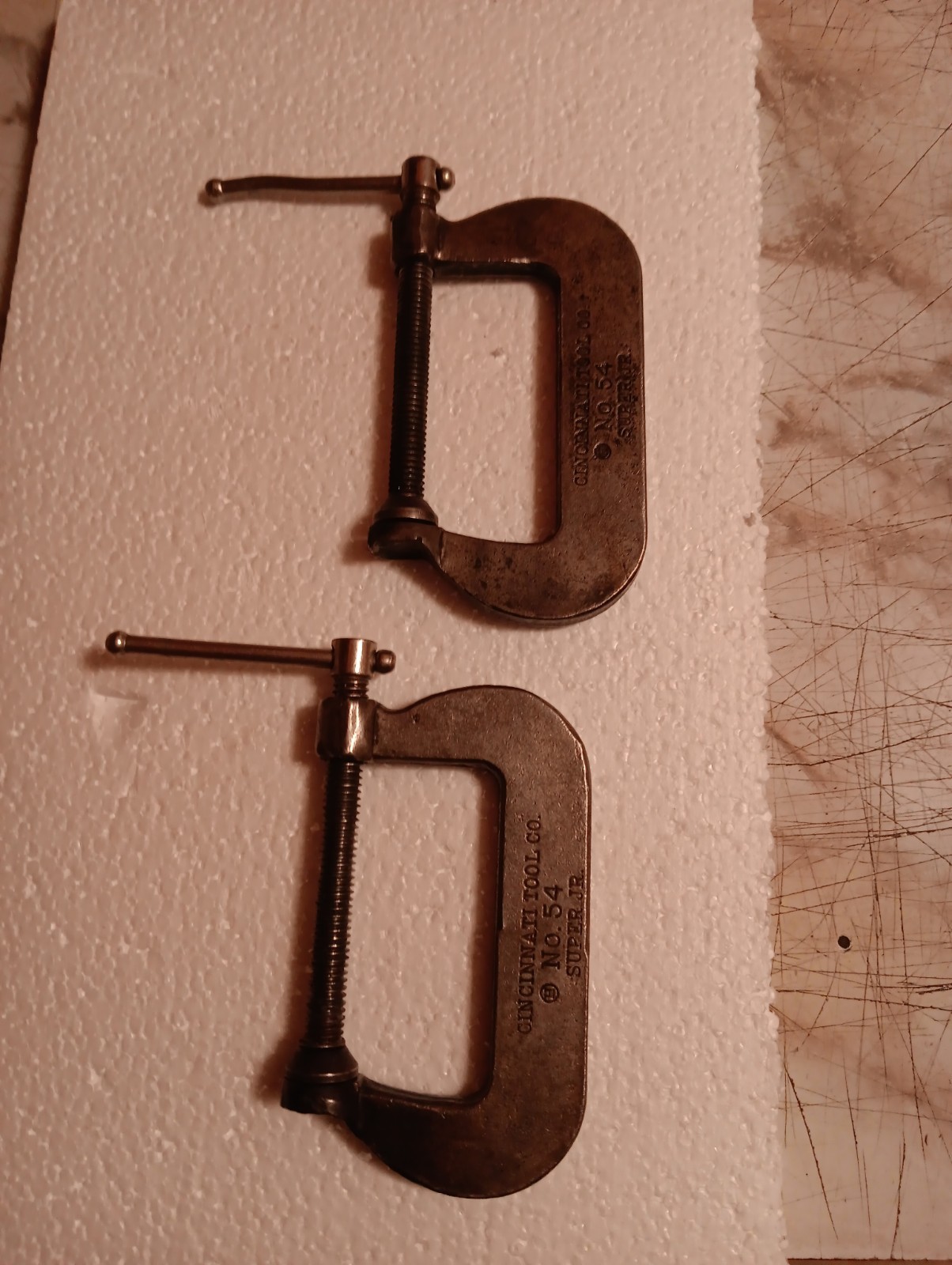 Vintage 2″ Cincinnati Tool Co. No 54 – P Super JR. Clamp USA Lot Of 2
