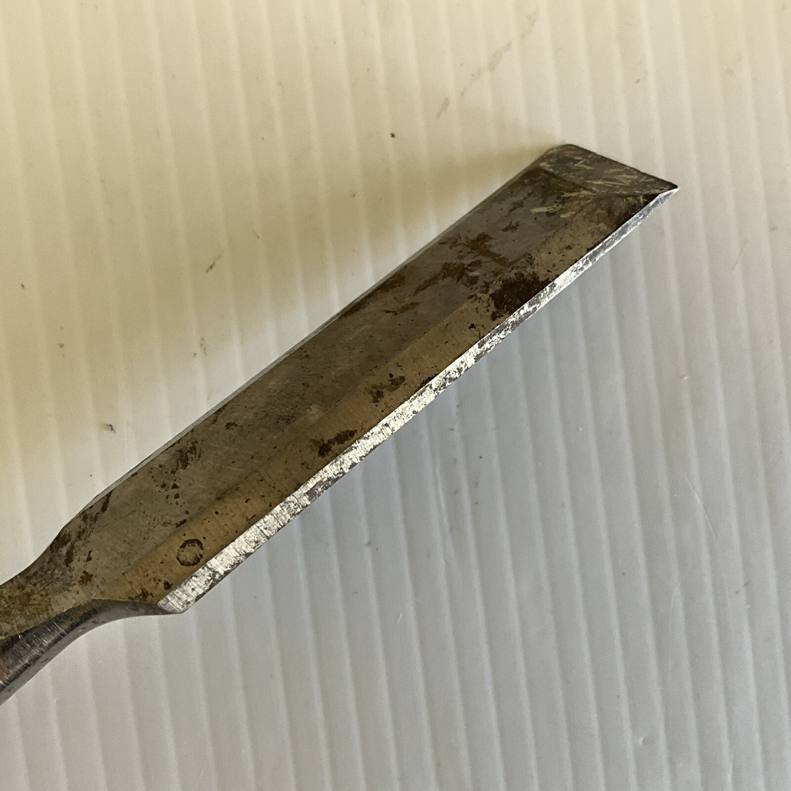 Vintage Buck Bros 3/4″ Chisel Beveled Edge Metal Strike Plate Made in USA